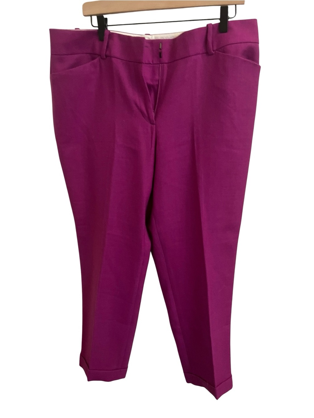LOFT Fuchsia Tailored Ankle Pants